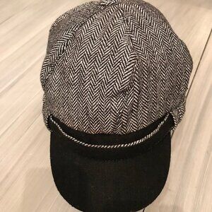 Ladies Herringbone Pattern Page Boy Cap
